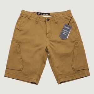 DU/ER Mens Live Free Adventure Shorts Tobacco Brown Cargo Technical Size 30